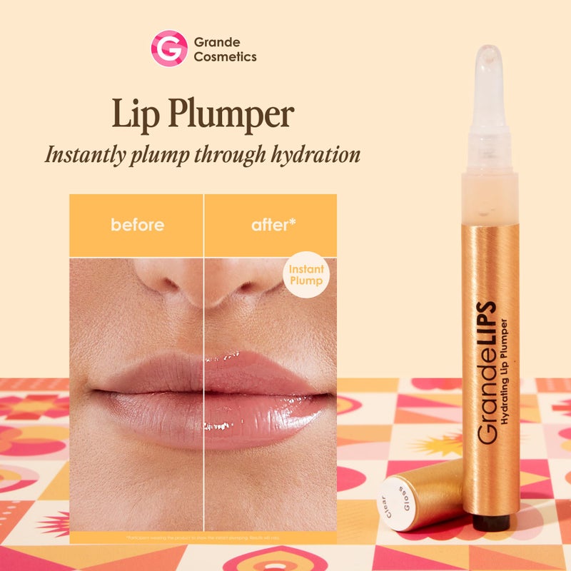 Grande Cosmetics GrandeLIPS Hydrating Lip Plumper - for Fuller-Looking, Hydrated Lips - Barely There (0.084 oz) - Image 2