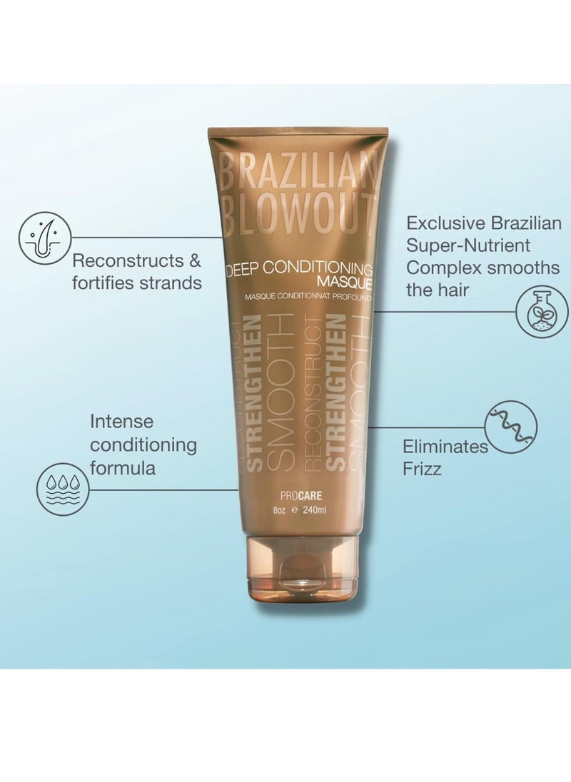 Brazilian Blowout Brazilian Blowout Deep Conditioning Masque,8 Fl Oz (Pack of 1)  - Image 4
