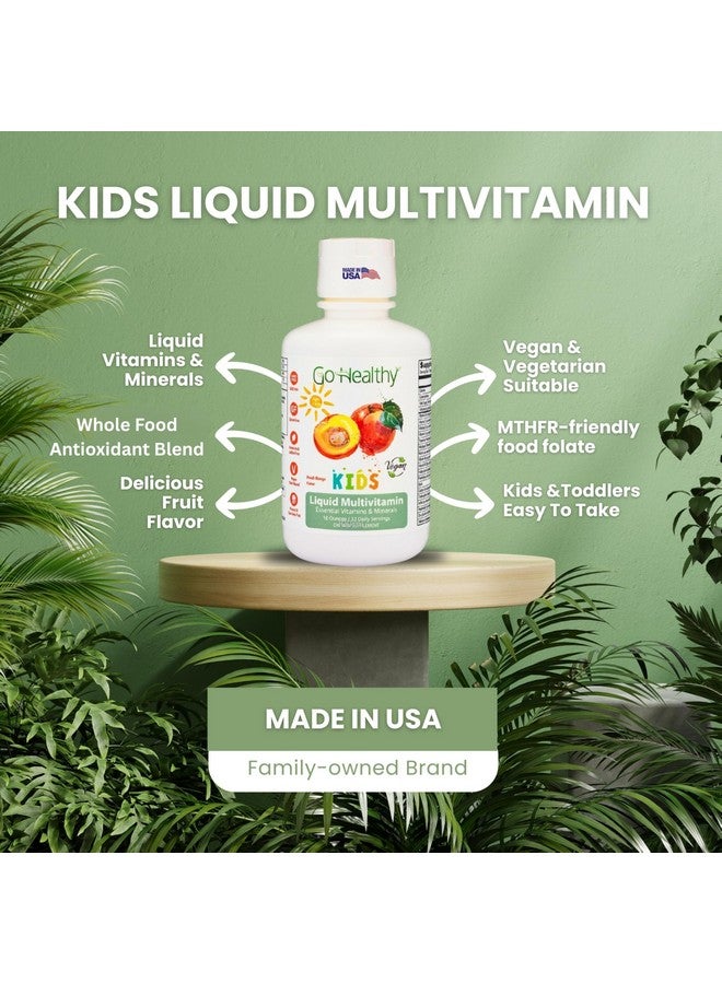 Go Healthy Natural Go Healthy Kids Liquid Multivitamin - Vegan Vitamin Supplement Supports Children's Growth, Development & Immune Health, Ages 1 & Up, 32-64 Servings (1/2-1 Tablespoon/Day) - Image 2