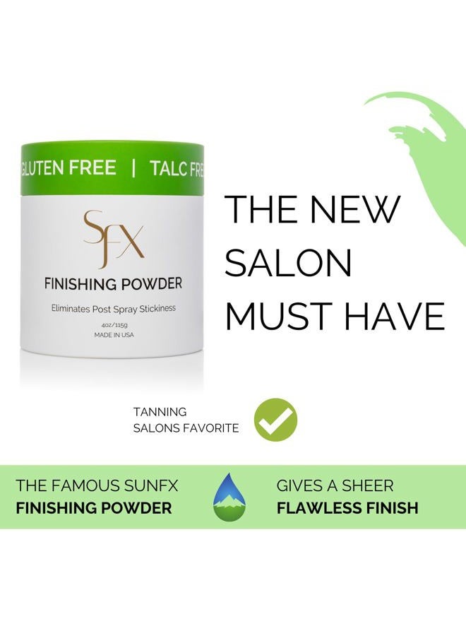 sunfx Post Spray Tan Translucent Finishing Powder | Talc Free | Sunless Tanning Setting Powder | Shimmer | Crisp & Fresh, 4.00 Ounce (Pack of 1) - Image 4