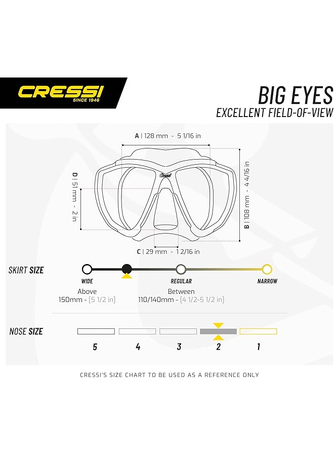Cressi Big Eyes Mask Diving & Snorkeling Mask - Image 5