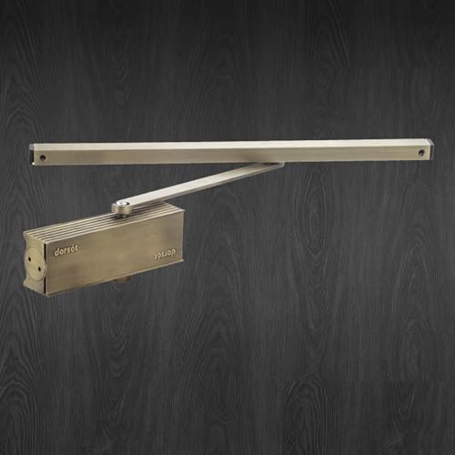Dorset Door Closer for Home | Pelmet Door Closer with Holding Function | Door Closure for Wooden Doors - 5,00,000 Cycle Tested- Ideal for Door Weight Upto 80kg, Antique | DC80 Ext. (WP) PT - Image 1