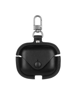 DIGI CORE Airpods Pro Leather Case Cover For Apple Airpods Pro Protective Case With Hook For Airpods Pro 2nd Generation (Black) 