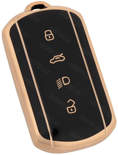SHOPOFLUX TPU Key Cover Compatible with Tata Curvv | Curvv EV Electric | Sierra | Safari | Harrier 4 Button Smart Key Only (Black) - Image 1