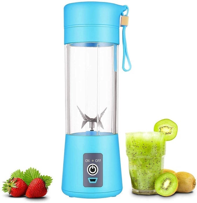 RECHARGEABLE USB JUICER BLENDER BOTTLE WITH USB CHARGING CABLE JUICER GRINDER MIXER BLENDER JUICE CUP 1 PCS MULTI COLOR