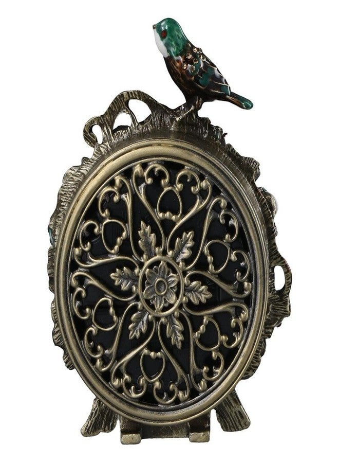 hobbyme Vintage Birds Retro Analog Table Clock European Retro Table Clock with a Bird Enamel for Living Room and Bedroom Art Decor - Image 4