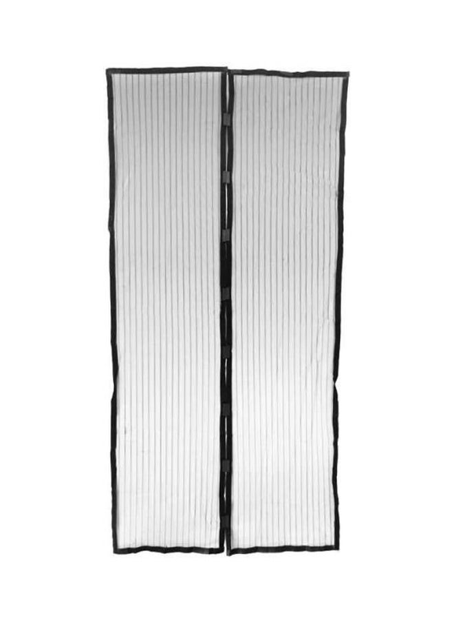 Magic Mesh 2-Piece Magnetic Mesh Curtain Black 210×49.5cm - Image 1