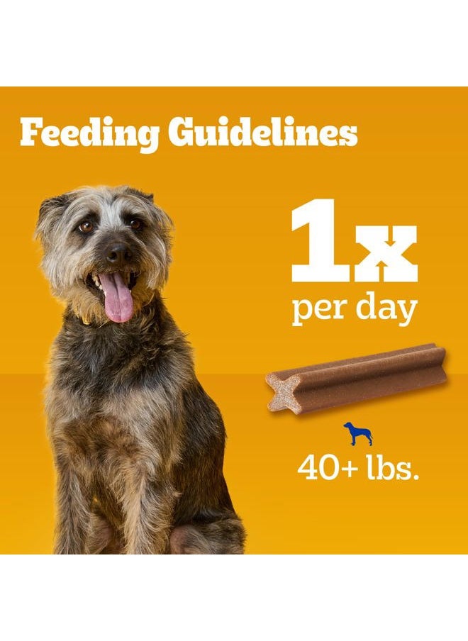 Pedigree - Dentastix Large Dog Treats, Beef Flavor, 2.08 lb. Bag (40 Treats) - Image 1