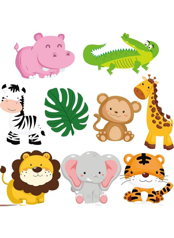 Blulu 27 Pieces Jungle Themed Party Decorations Jungle Animals Cutouts Animals Theme Party Signs Paper Cutouts For Theme Party Birthday Party Baby Shower - Image 2