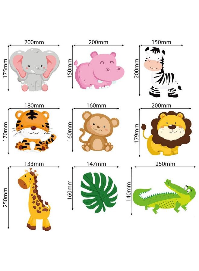Blulu 27 Pieces Jungle Themed Party Decorations Jungle Animals Cutouts Animals Theme Party Signs Paper Cutouts For Theme Party Birthday Party Baby Shower - Image 3