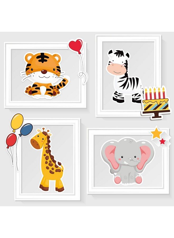 Blulu 27 Pieces Jungle Themed Party Decorations Jungle Animals Cutouts Animals Theme Party Signs Paper Cutouts For Theme Party Birthday Party Baby Shower - Image 5