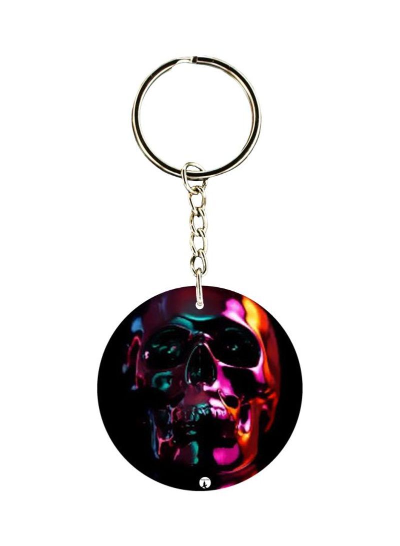 RKN Skull Printed Double Sided Keychain