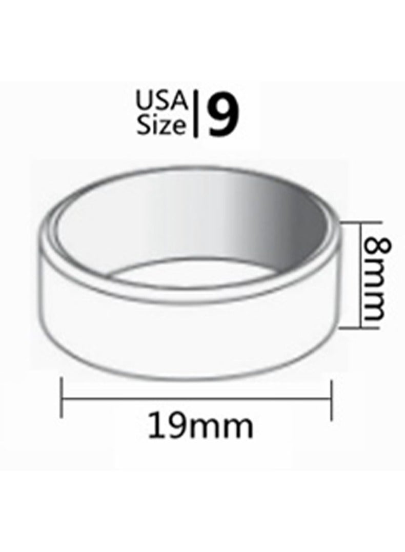 Titanium Wedding Band Steel Ring For Men And Women Size 9 - Image 5
