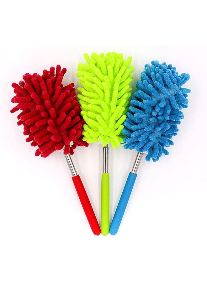 erorex 3 Pack Microfiber Duster, MCOMCE Microfiber Hand Duster Washable Microfibre Cleaning Tool Extendable Dusters for Cleaning Office, Car, Computer, Air Condition, Washable Duster - Image 1