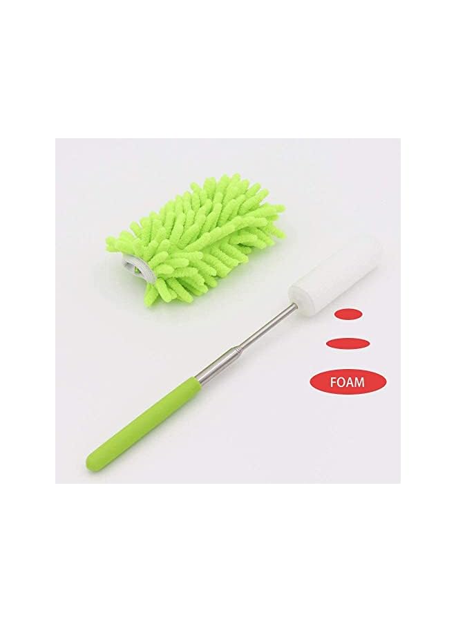 erorex 3 Pack Microfiber Duster, MCOMCE Microfiber Hand Duster Washable Microfibre Cleaning Tool Extendable Dusters for Cleaning Office, Car, Computer, Air Condition, Washable Duster - Image 5