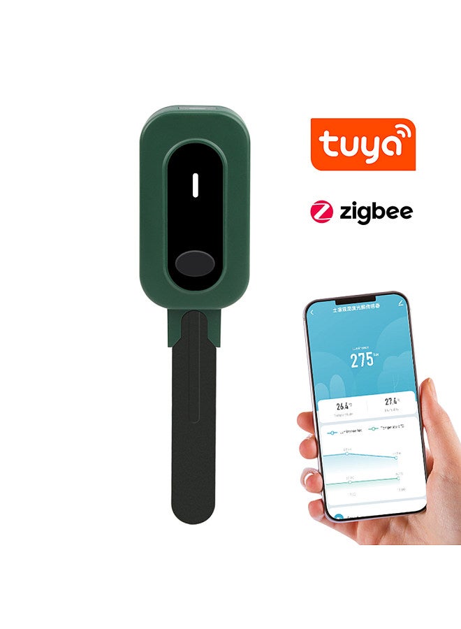 Generic Tuya Zigbee Wireless Soil Moisture Meter Intelligent Temperature Humidity Sunlight Tester Mobilephone APP Control Practical Soli Analyzer Versatile Gardening Tool for Garden Farmland Planting  - Image 1