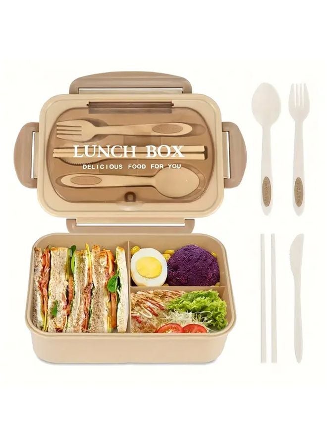 Pink Leak Proof Lunch Box With Secure Locking Lid BPA Free Microwave Safe 3 Compartment - Image 5