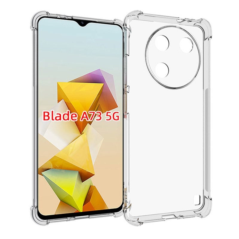 HuHa Case Cover For ZTE Blade A73 5G Shockproof Non-slip Thickening TPU Phone Case(Transparent) - Image 1