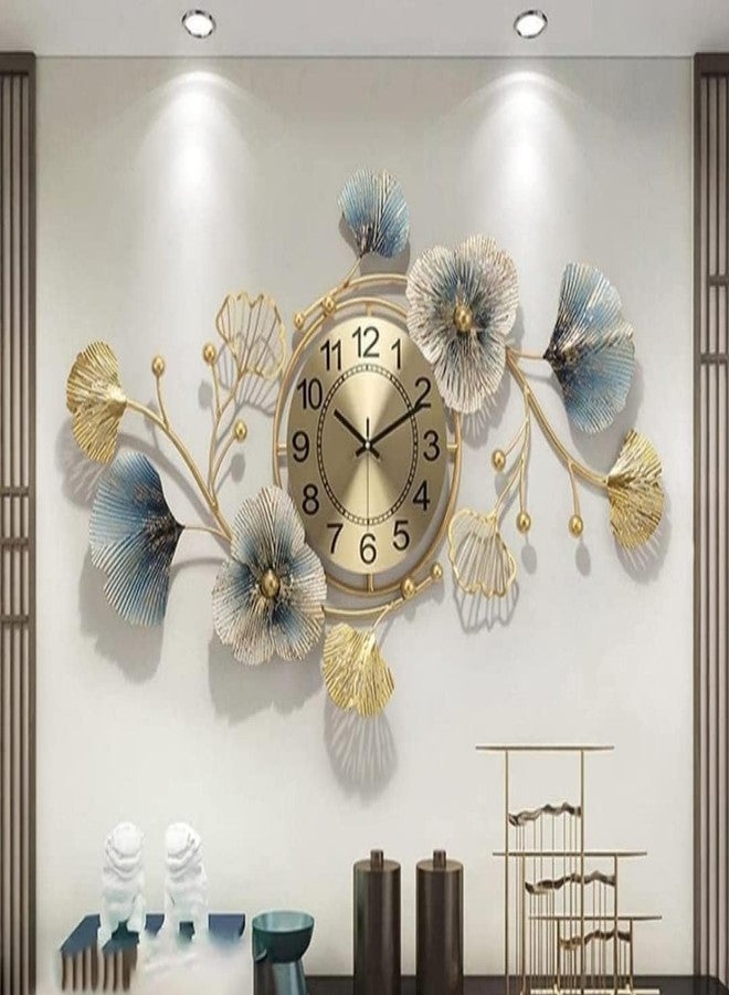 FUNTEREST Handcrafted Wall Clock Classic Stylish Wall Art Silent Movement Metal Wall Clock Home Décor Analog Clock For Living Room, Bedroom Non Ticking Quartz Mechanism (30X20") (Aws-3), multi Color - Image 1