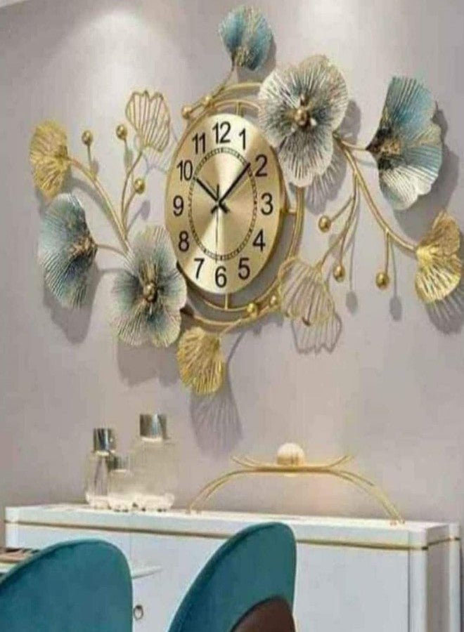 FUNTEREST Handcrafted Wall Clock Classic Stylish Wall Art Silent Movement Metal Wall Clock Home Décor Analog Clock For Living Room, Bedroom Non Ticking Quartz Mechanism (30X20") (Aws-3), multi Color - Image 3
