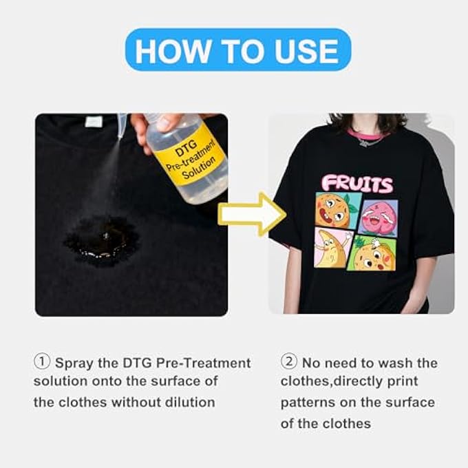 DTG PRE-TREATMENT INK FABRIC FOR DIRECT TO GARMENT PRINTING INK DIGITAL TEXTILE AND MORE PRINTING REFILL FOR SURECOLOR F2000 F2100 P600 P800 AND ALL E-PN DTG PRINTERS 1000ML - Image 3