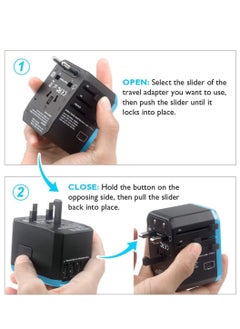 KASTWAVE Travel Adapter International Universal Travel Plug Adapter Fast Wall Charging AC Socket International Power Adapter with 5.6A Smart Power and 3.0A USB Type C for over 175 Countries  - Image 5