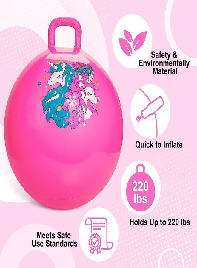 Arcanine Hopper hop Ball for Kids,Yoga,Toy Ball,Sitting Rubber, Inflatable Sit and Bounce Rubber for Kids (Pink) - Image 4