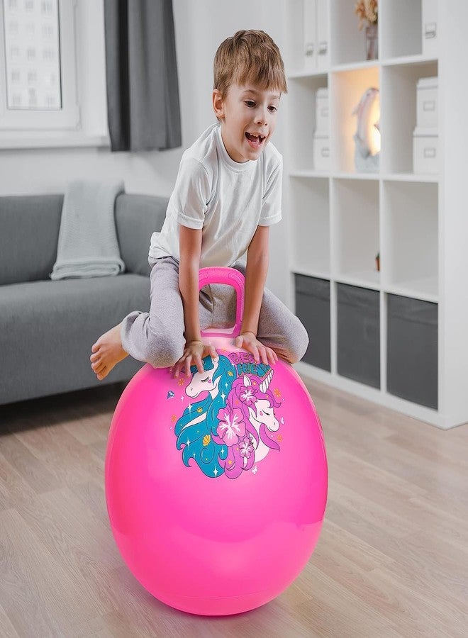 Arcanine Hopper hop Ball for Kids,Yoga,Toy Ball,Sitting Rubber, Inflatable Sit and Bounce Rubber for Kids (Pink) - Image 1