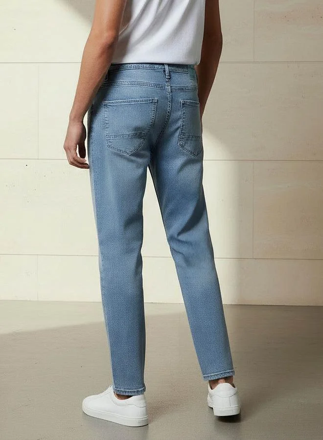 Splash FAV  Men Tapered Fit Flexi Waist Jeans for Men | Best Price UAE