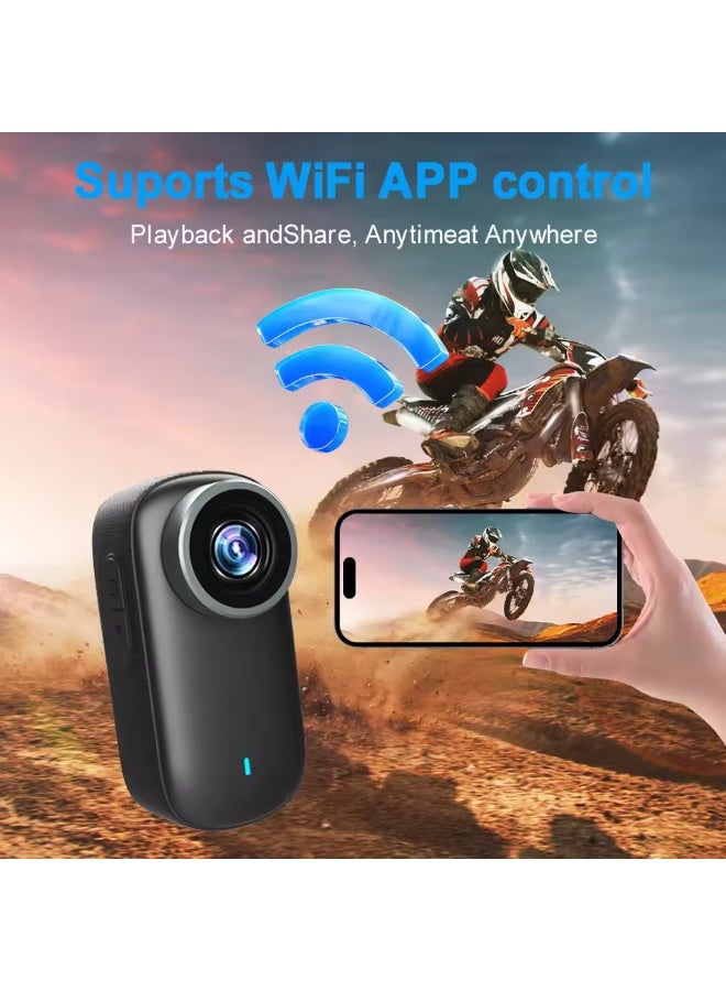 BlueFire WiFi 4K Bodycam | Ultra HD Mini Action Camera for Helmet, Bike & Vlogging | IP65 Waterproof, 3-Hour Battery, Magnetic Mount, Wide Angle Lens | Portable Sports Cam for Cycling, Motorcycle, Pet Walking - Image 3