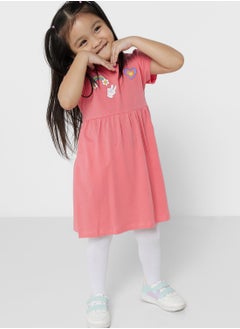 Daywear Dress With Printed Motif