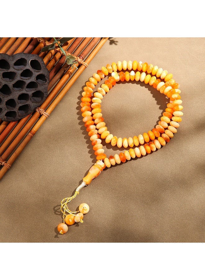 NIBEMINENT 99 Muslim Prayer Beads Light Yellow/6mm
