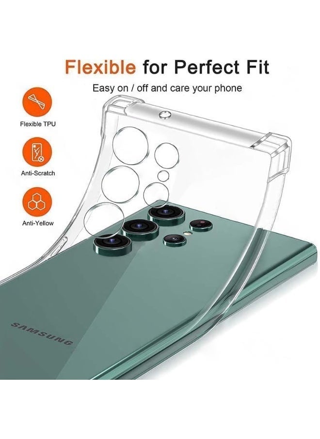 Raxoom Samsung Galaxy S24 Ultra Case Crystal Clear Galaxy S24 Ultra Cover Slim Flexible TPU Airbag Bumper Shock Absorption Rubber Soft Silicone Case Cover Fit for Samsung Galaxy S24 Ultra 5G - Image 5