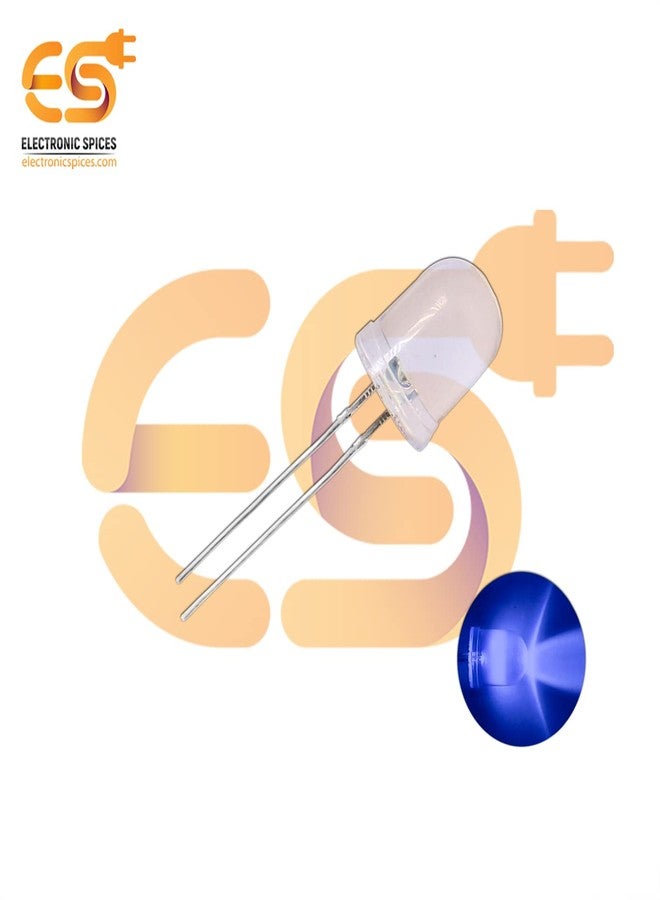 Electronicspices Electronic Spices 10mm Light Bulbs Basic Blue Led Round Shape (Pack of 10) (Blue in Clear) - Image 4