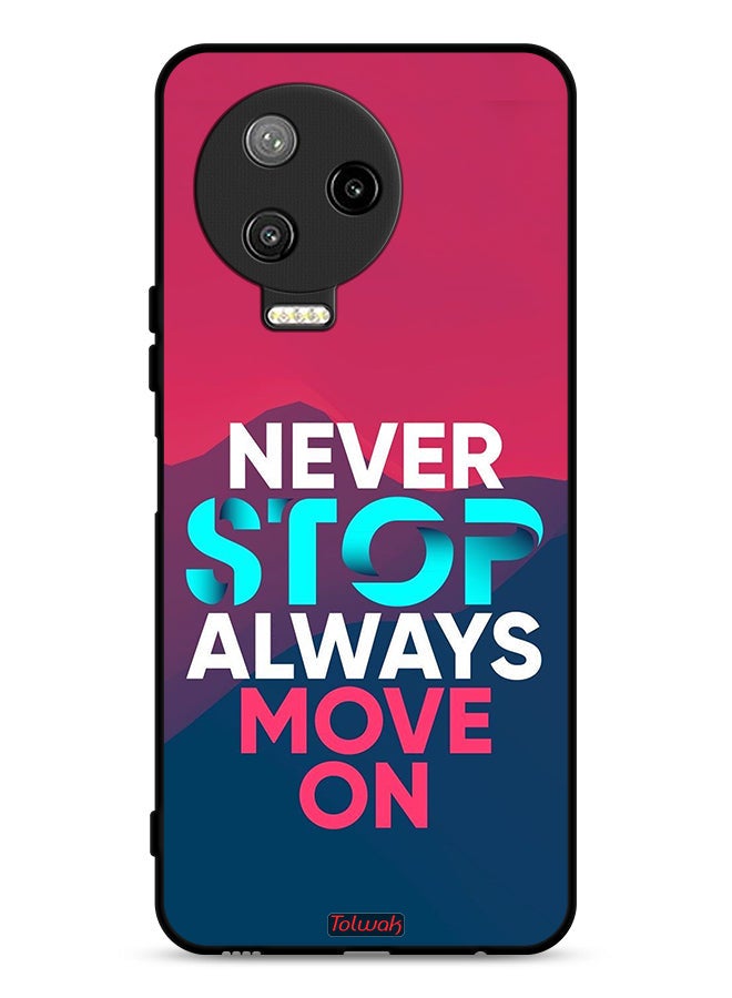 Tolwak Infinix Note 12 Pro 4G Protective Case Cover Never Stop Always Move On - Image 1