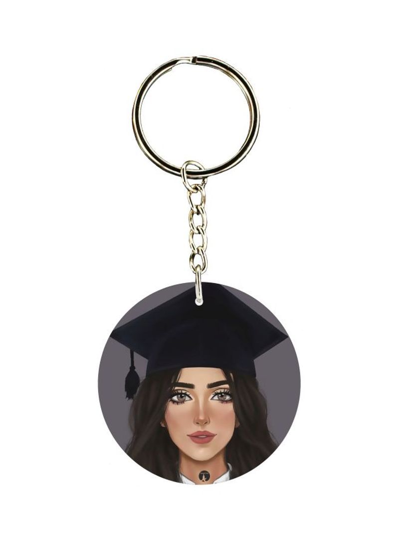 Single Sided Girl Printed Keychain
