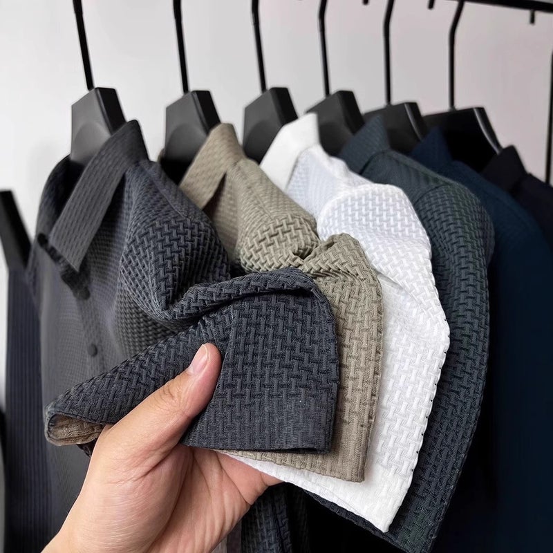 Ice Silk Short Sleeve T-Shirt Men'S Summer Luck Casual T-Shirt High-End Led Breathable Ice Half Sleeve - Image 3