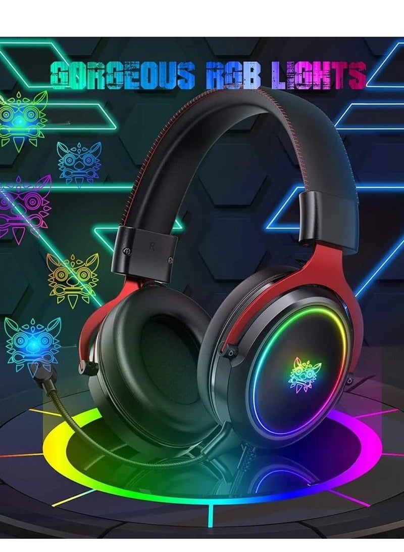 أونيكوما سماعة ألعاب X10 مع ميكروفون لجهاز PS4 PS5 XOne XSeries NSwitch PC - Image 1