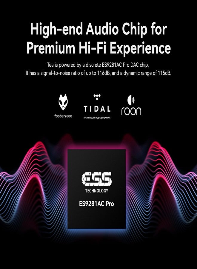 Khadas Tea Portable Headphone Bluetooth Amplifier,HiFi Hi-Res DAC USB Bluetooth 5.0, LDAC/aptX HD, PCM, DSD, MQA 32bit/384KHz ESS ES9281ACPro Qualcomm QCC5125 (Teal Blue) - Image 2