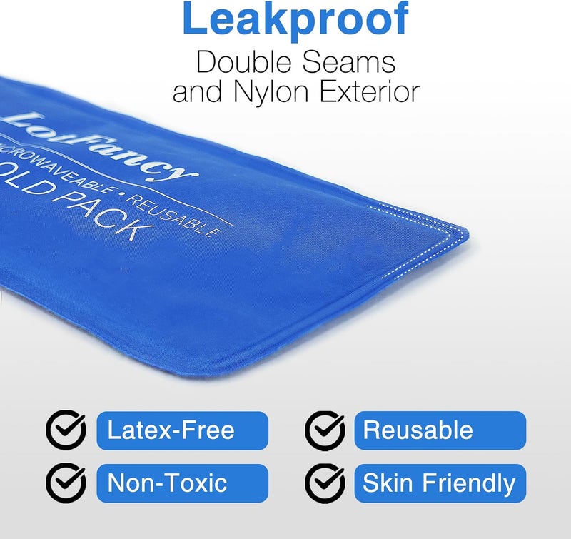 LotFancy Ice Packs for Injuries Reusable 2 Gel Packs Wrap for Knee Head Neck Ankle Wrist Elbow Foot Legs Back Joint Pain Relief Hot Cold Therapy for Surgery Recovery First Aid FSA HSA Eligible - Image 4