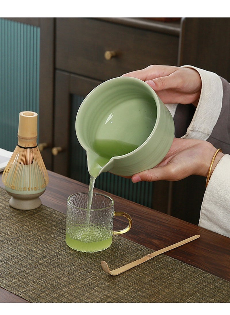 Al Aoyama Japanese Matcha Tea Set-4pcs,   Includes Matcha Bowl , Tea tray , Bamboo Matcha Whisk and Bamboo Scoop, Ceramic Matcha Kit  - Image 3
