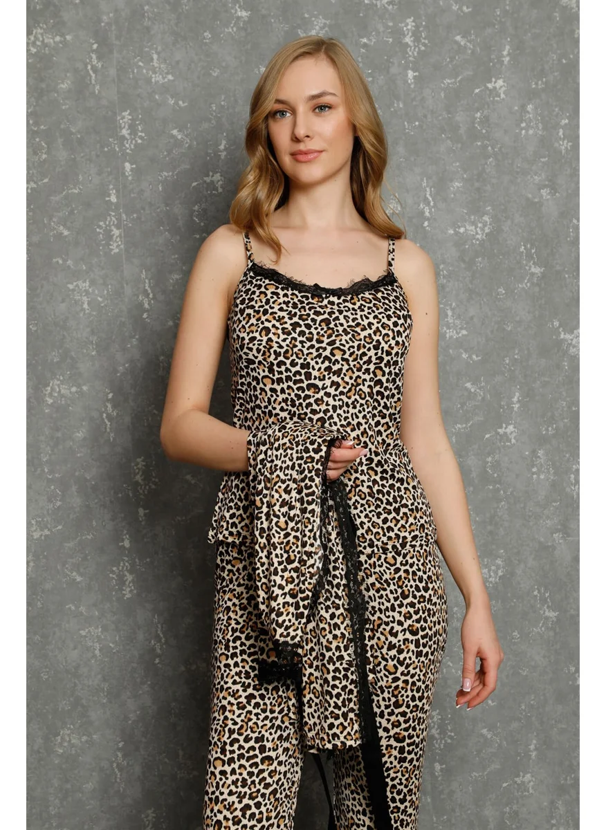 Akbeniz Women's 3-Piece Pajamas Set 16102