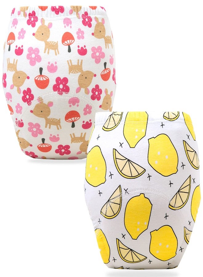 Bembika Baby Training Pant Soft Cotton Reusable Potty Training Pants For Kids Leak-Resistant, Padded Underwear For Babies To Support Diaper Free Transition (M Size For 12-18 Months Pack Of 2) - Image 1