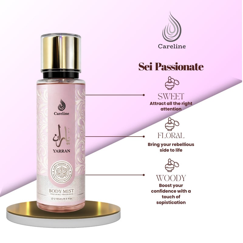 كيرلاين معطر الجسم  ياران للنساء | عطر فاخر برائحة حلوة وزهرية وخشبية طويلة الأمد | بخاخ معطر 250 مل | خالي من الكحول - Image 4