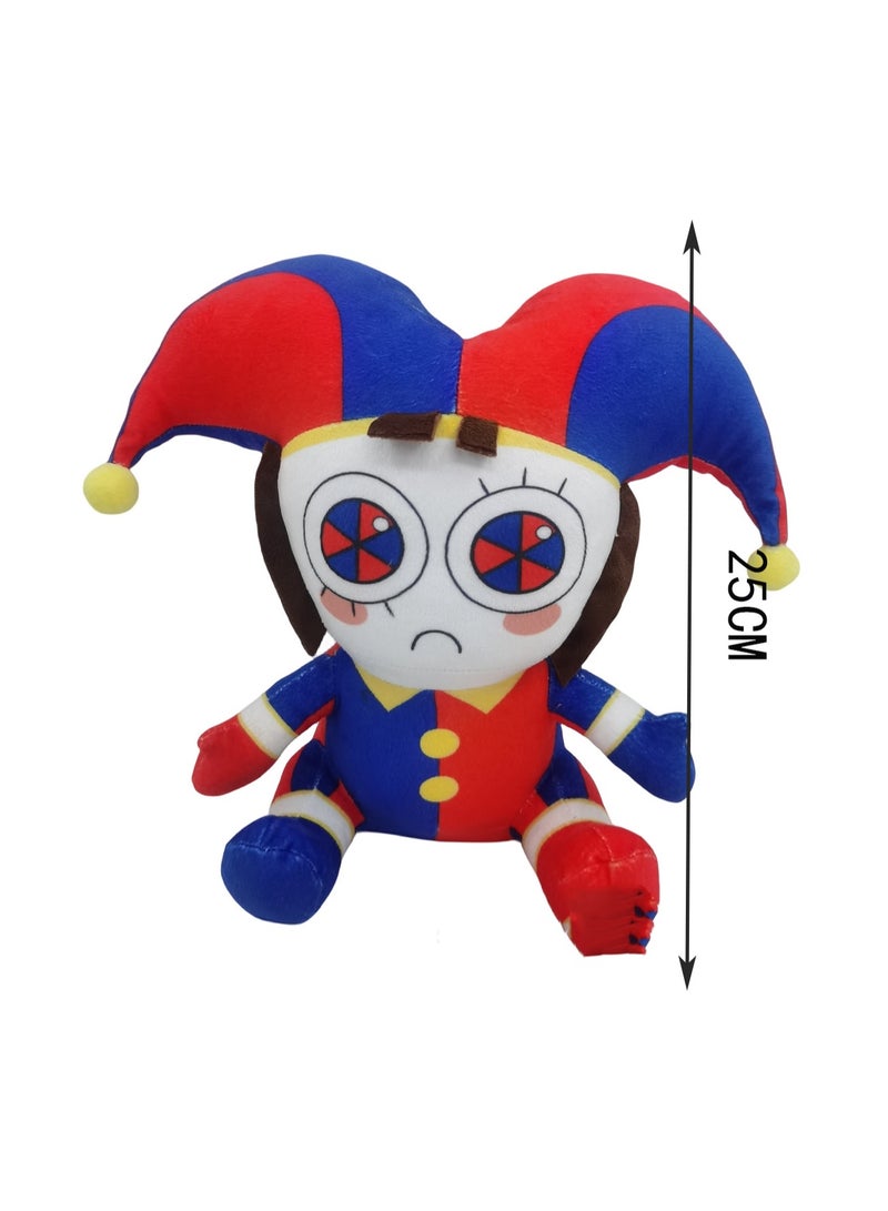25cm Dark Blue Sitting Clown Plush Toy, Digital Circus Game Soft Cartoon Doll Pillow, Suitable As A Gift For Children On Birthdays And Holidays - Image 2