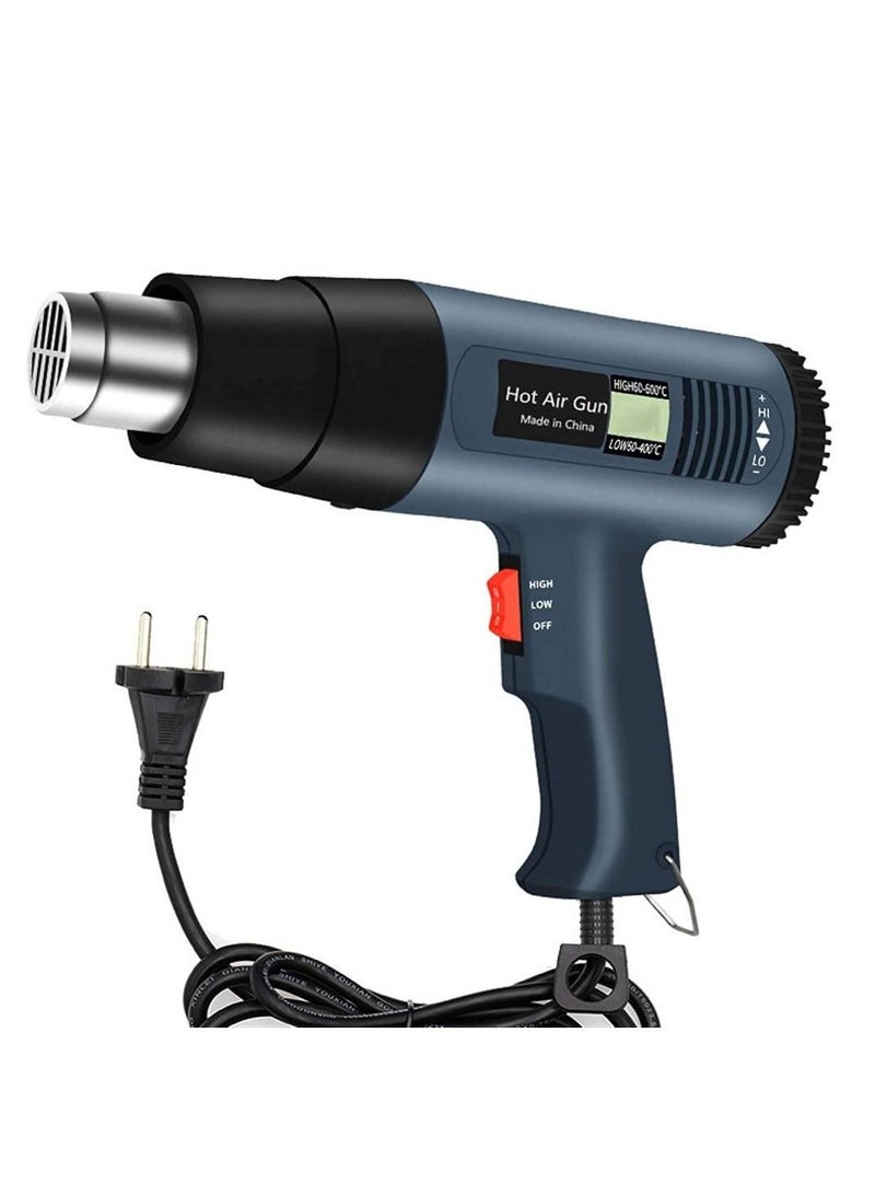 Professional Variable Temperature Heat Gun With Accessories For Packing Material And Home Decoration Black  - Image 3