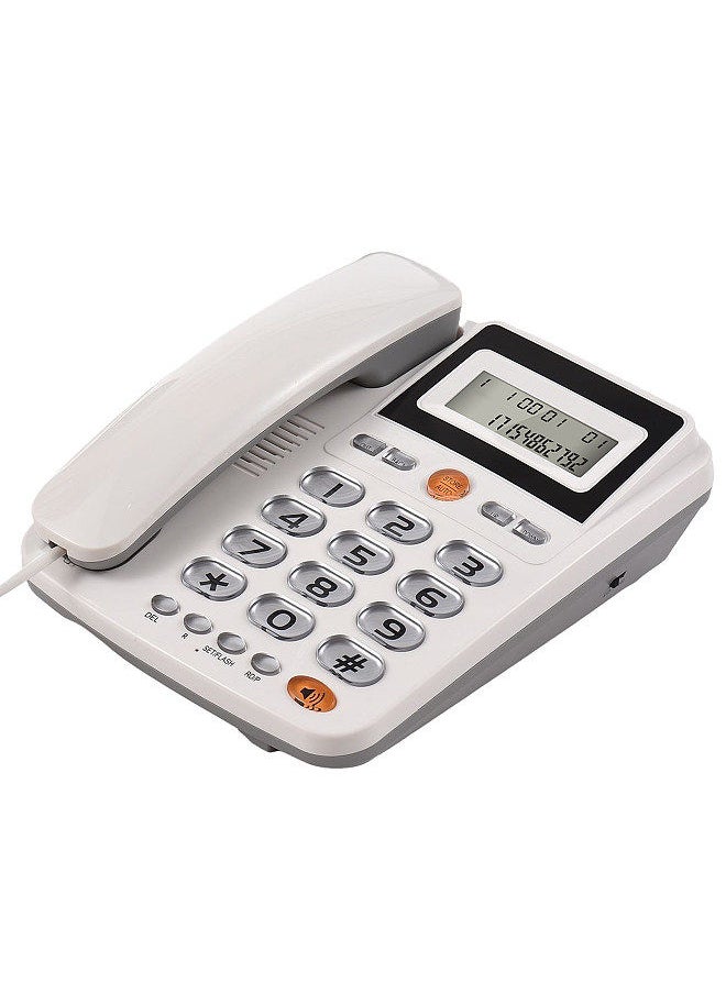 Desktop Corded Landline Phone Big Button Corded Telephone for Elderly Seniors Phone with LCD Display Flash/ Redial/ Hands Free Functions Dual Ports for the Switch