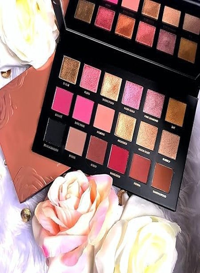 MagicHuda Magic Huda Eye Makeup Kit Nude and Rose Gold Eyeshadow Palette Combo, Shimmery Finish Set of-2 - Image 4