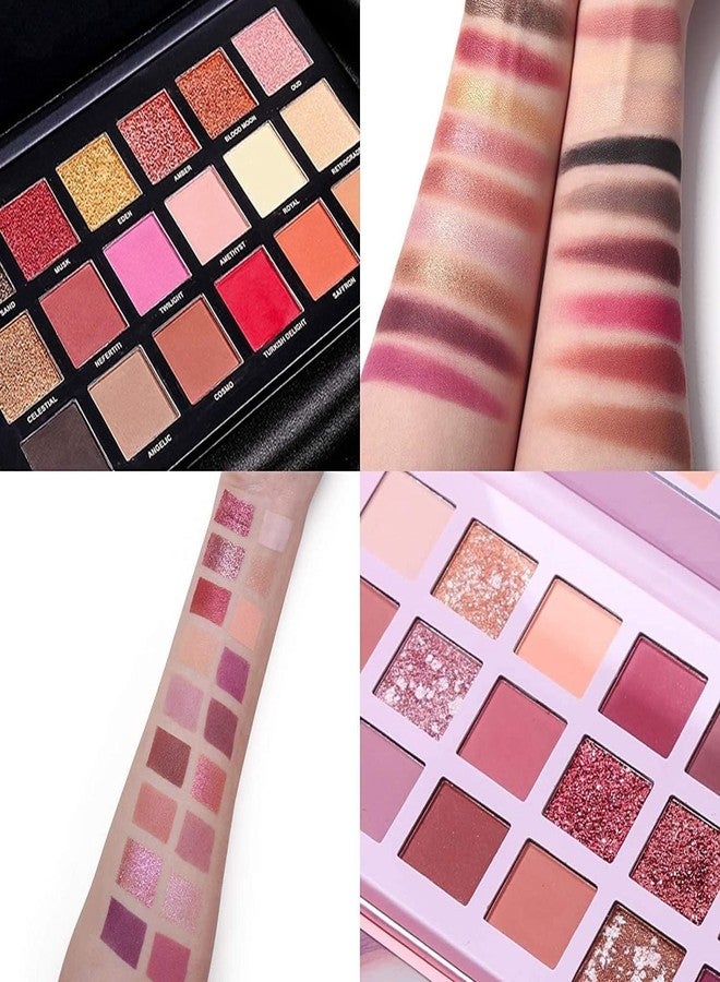 MagicHuda Magic Huda Eye Makeup Kit Nude and Rose Gold Eyeshadow Palette Combo, Shimmery Finish Set of-2 - Image 2