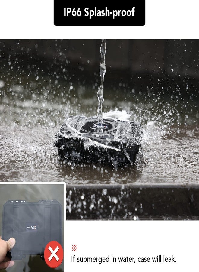 ليكوس صندوق جاف صغير الحجم من Lykus HC-1420 مع بطانة إسفنجية، مقاس داخلي 5.5 × 3.5 × 2.7 بوصة، مقاوم للرذاذ IP66، مناسب للهواتف المحمولة والأدوات والأجهزة الصغيرة والمزيد - Image 4
